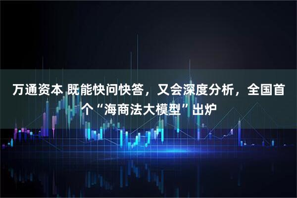 万通资本 既能快问快答，又会深度分析，全国首个“海商法大模型”出炉