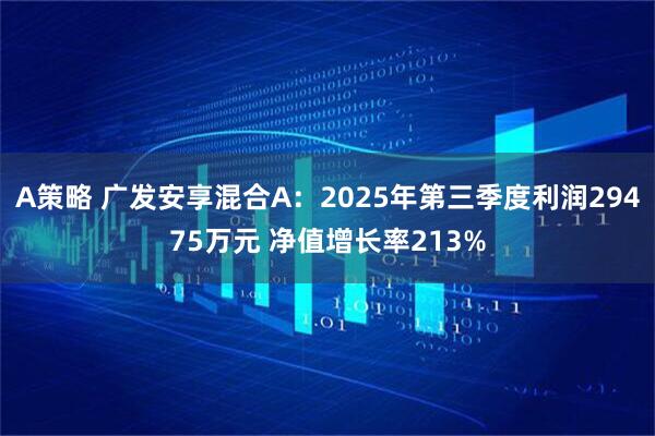 A策略 广发安享混合A：2025年第三季度利润29475万元 净值增长率213%